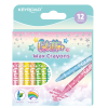 Crayones de Cera, Pastel Glitter, 8 mm x 90 mm, Caja x 12 Colores